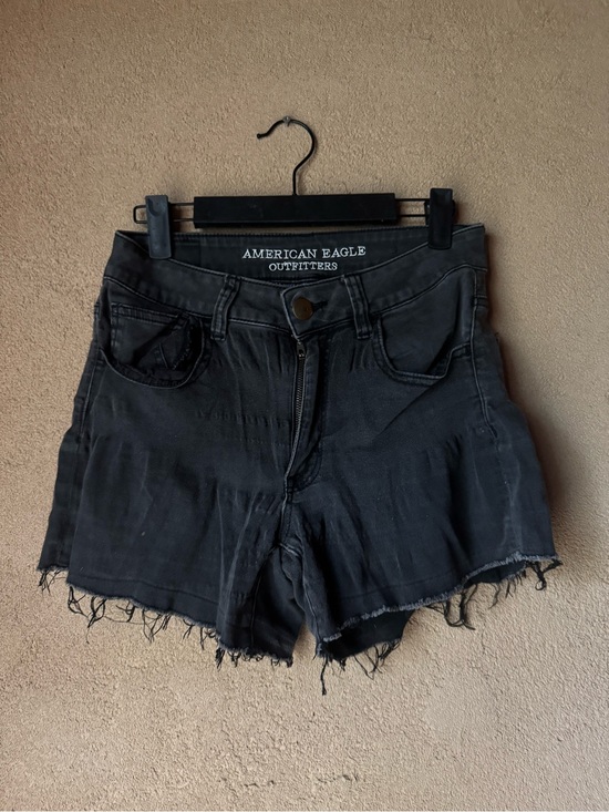 American Eagle Outfitters Pants - American Eagle Outfitters Black Frayed Hem Denim Shorts